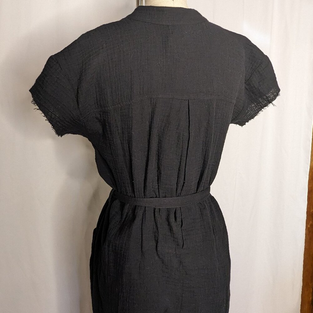NWT Monrow Black Cotton Gauze Jumpsuit - Picture 3 of 8